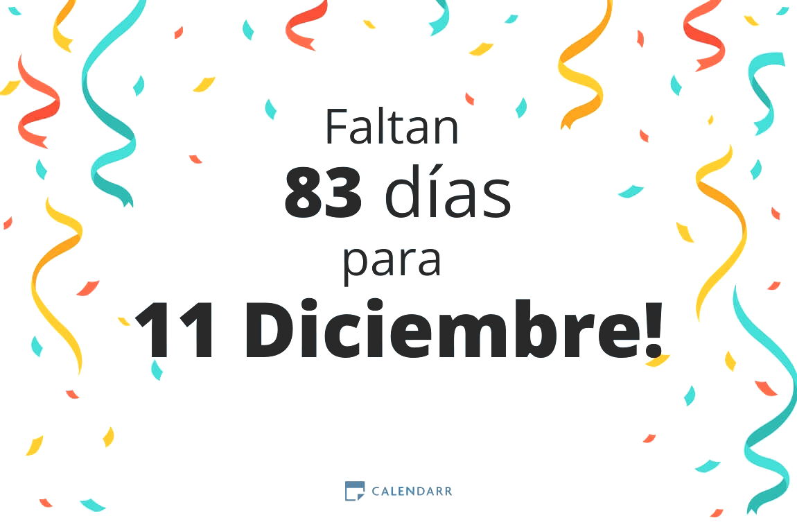 Descubre cuántos días faltan para 11 Diciembre - Calendarr