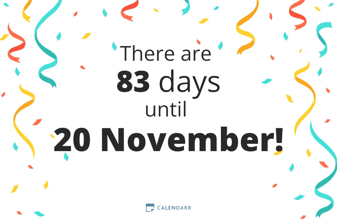 How many days until 20 November - Calendarr