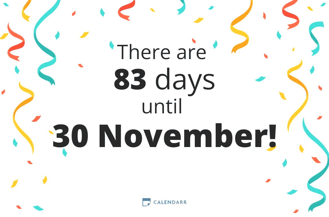 How many days until 30 November - Calendarr