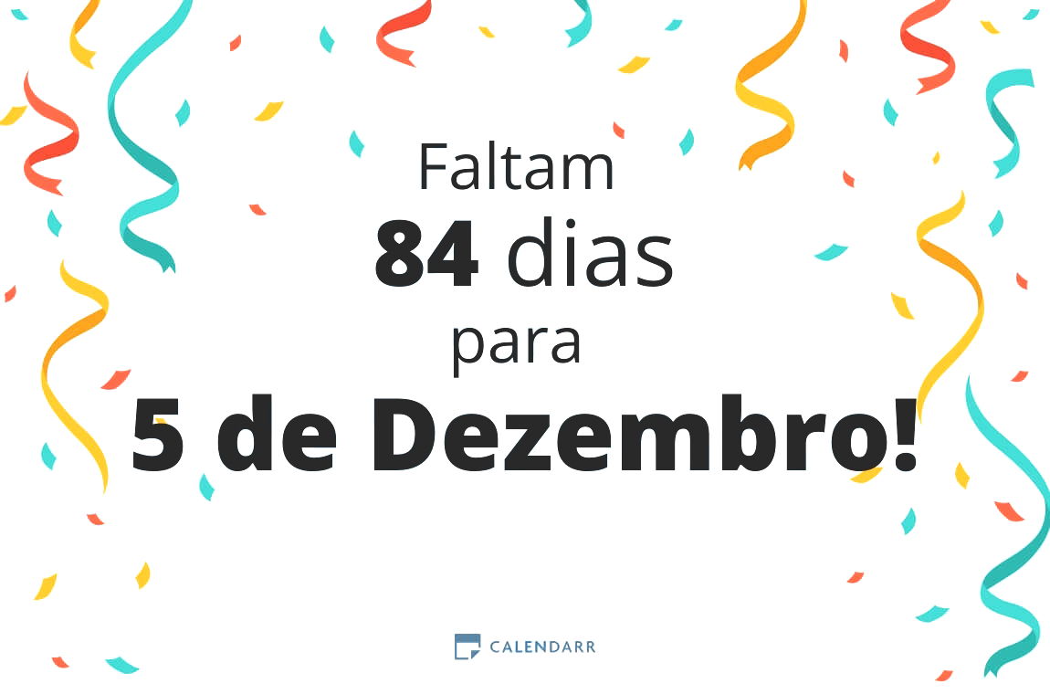 Descubra quantos dias faltam para 5 de Dezembro - Calendarr