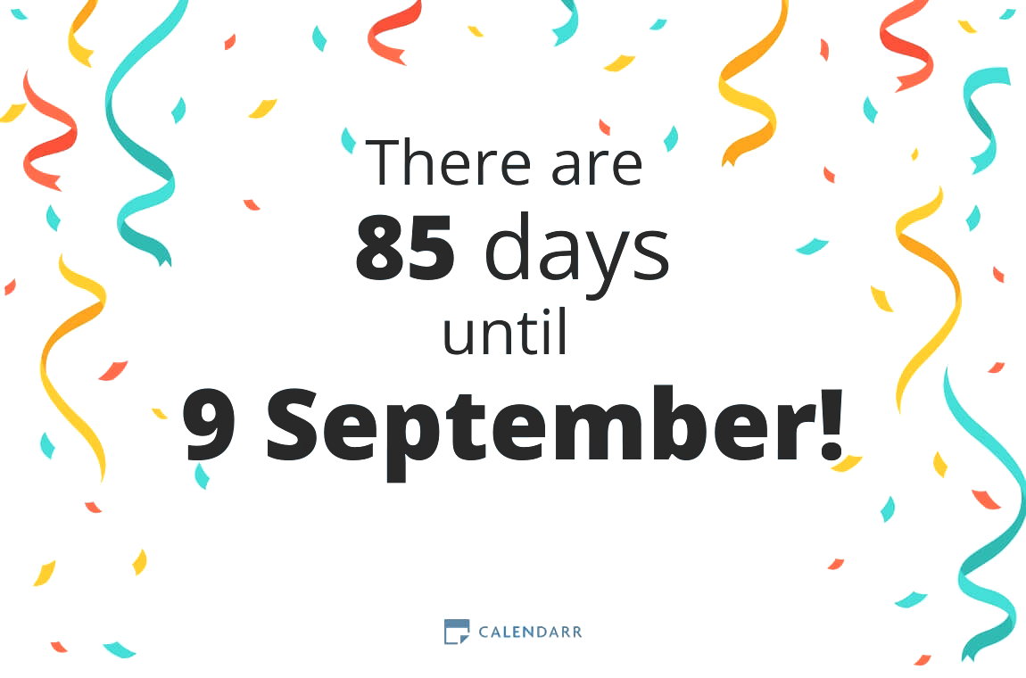 How many days until 9 September - Calendarr