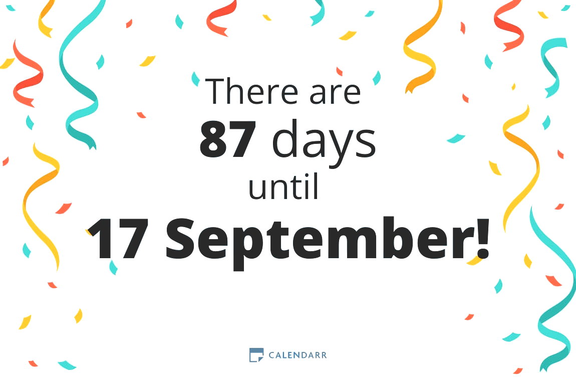 How many days until 17 September - Calendarr