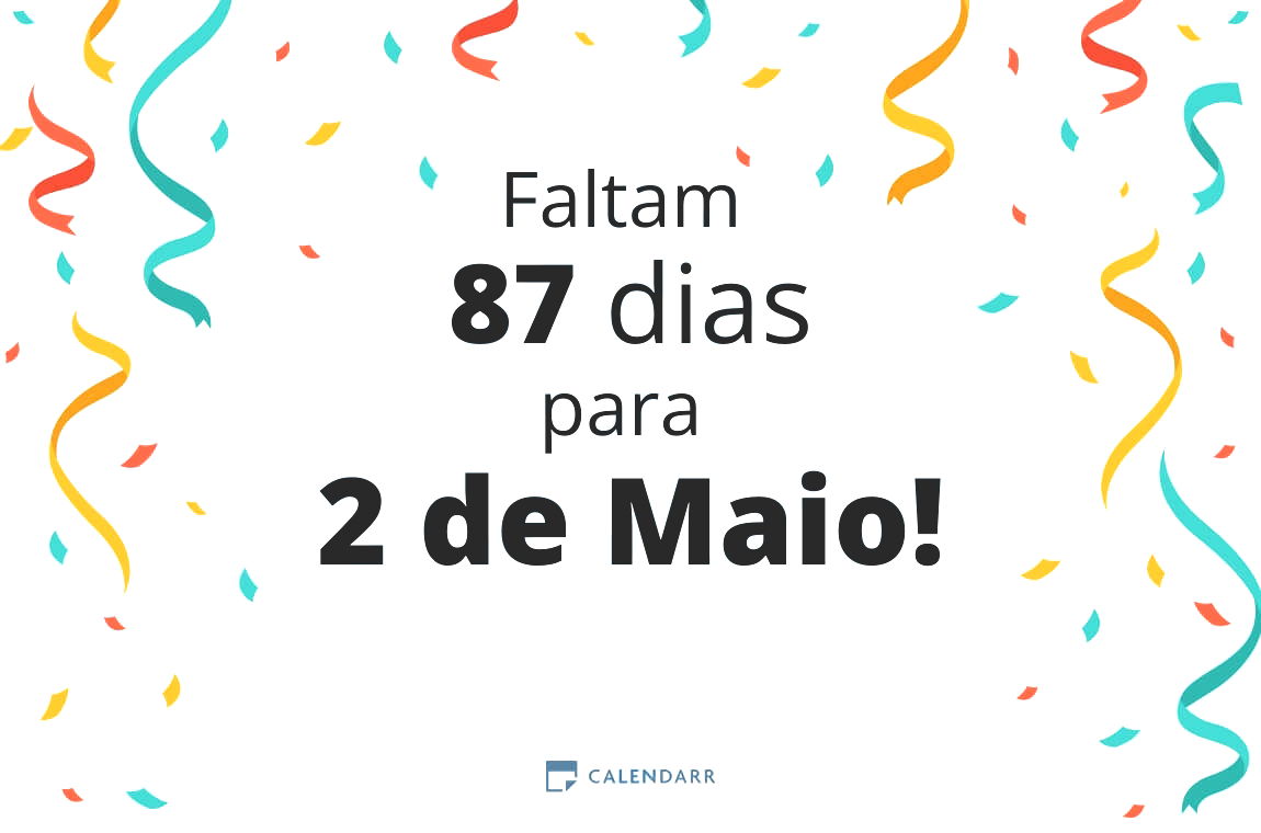 Descobre quantos dias faltam para 2 de Maio - Calendarr