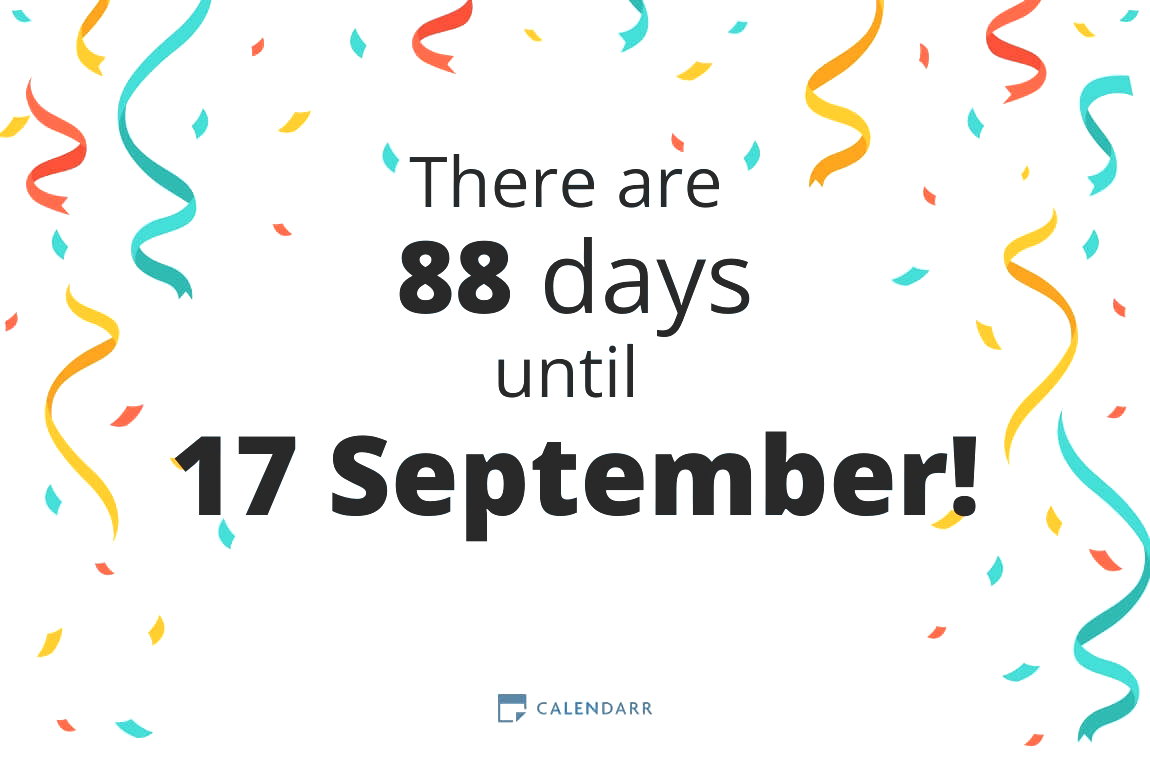 How many days until 17 September - Calendarr