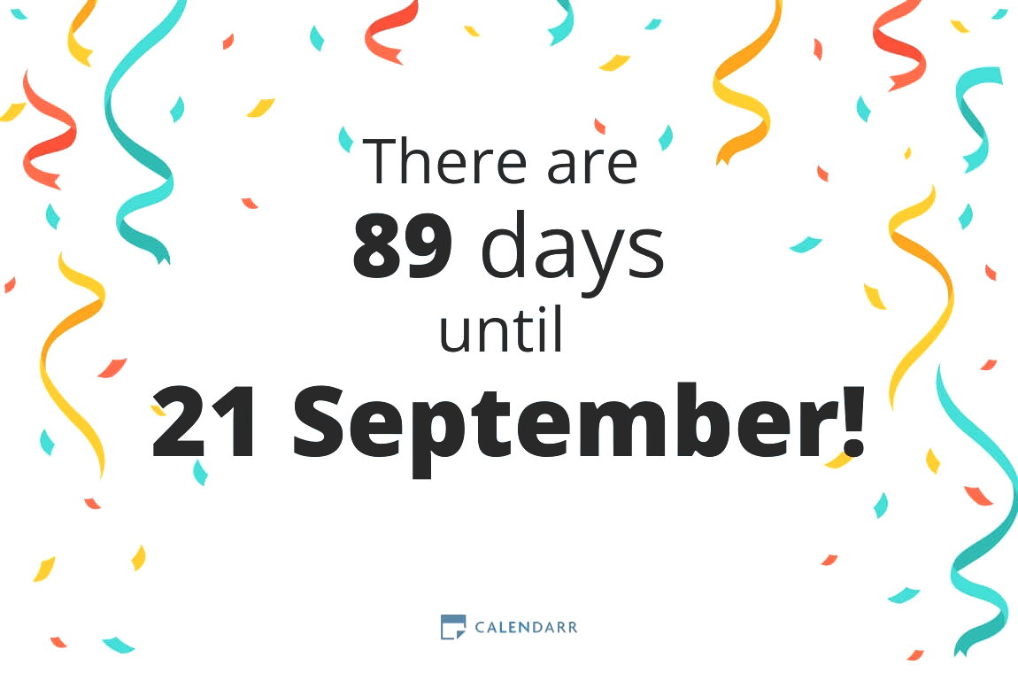 How many days until 21 September - Calendarr