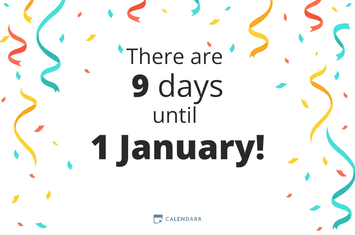 How many days until 1 January - Calendarr