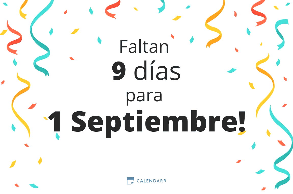 Descubre cuántos días faltan para 1 Septiembre - Calendarr