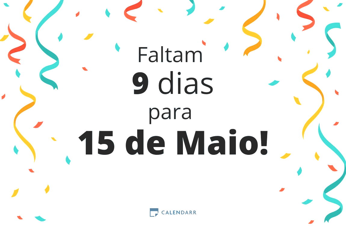 Descobre quantos dias faltam para 15 de Maio - Calendarr