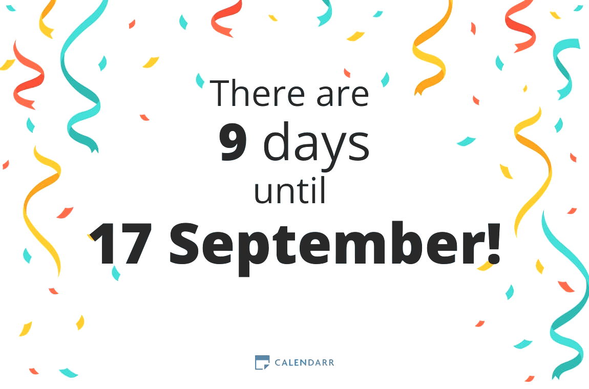 How many days until 17 September - Calendarr