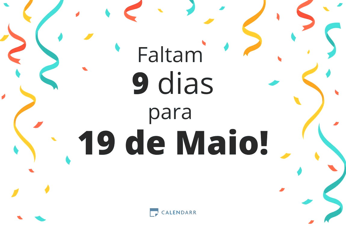 Descobre quantos dias faltam para 19 de Maio - Calendarr