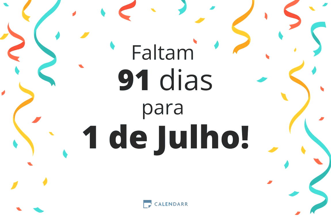 Descubra quantos dias faltam para 1 de Julho - Calendarr