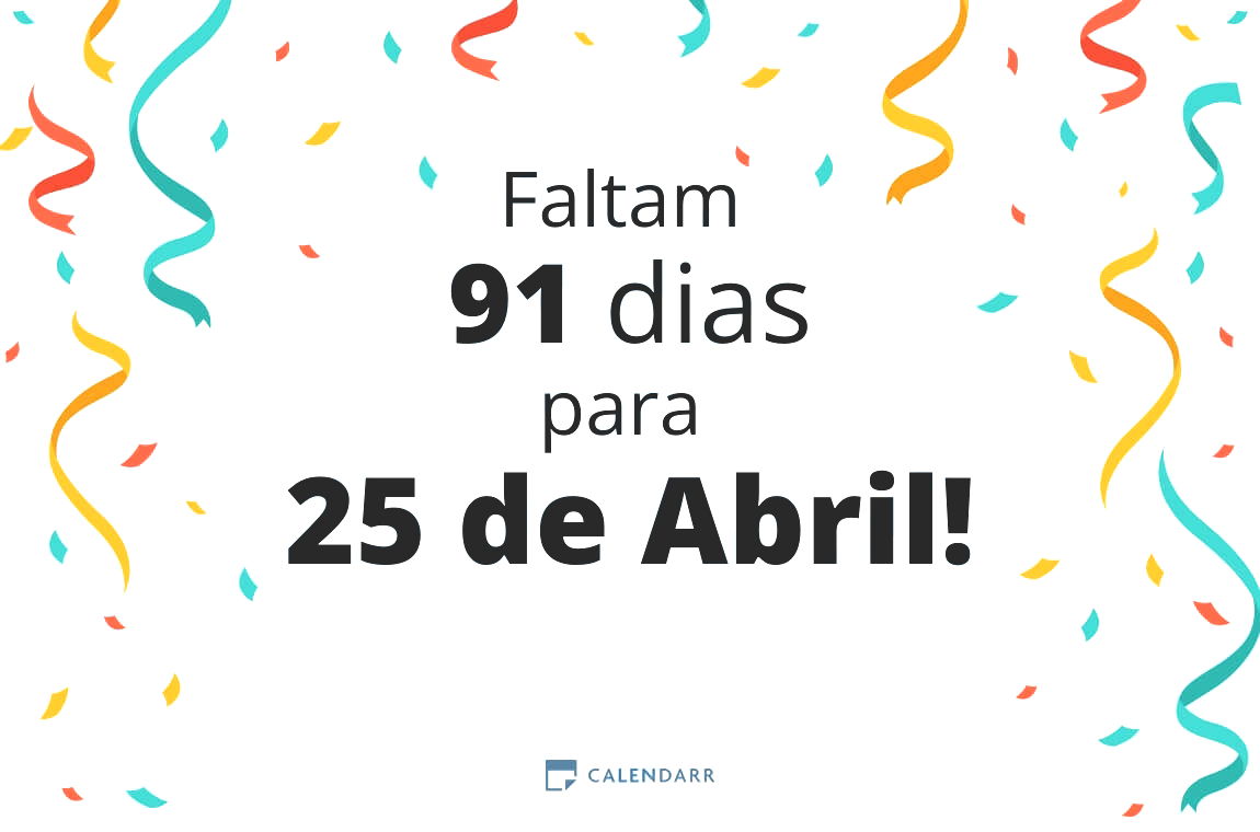 Descobre quantos dias faltam para 25 de Abril - Calendarr