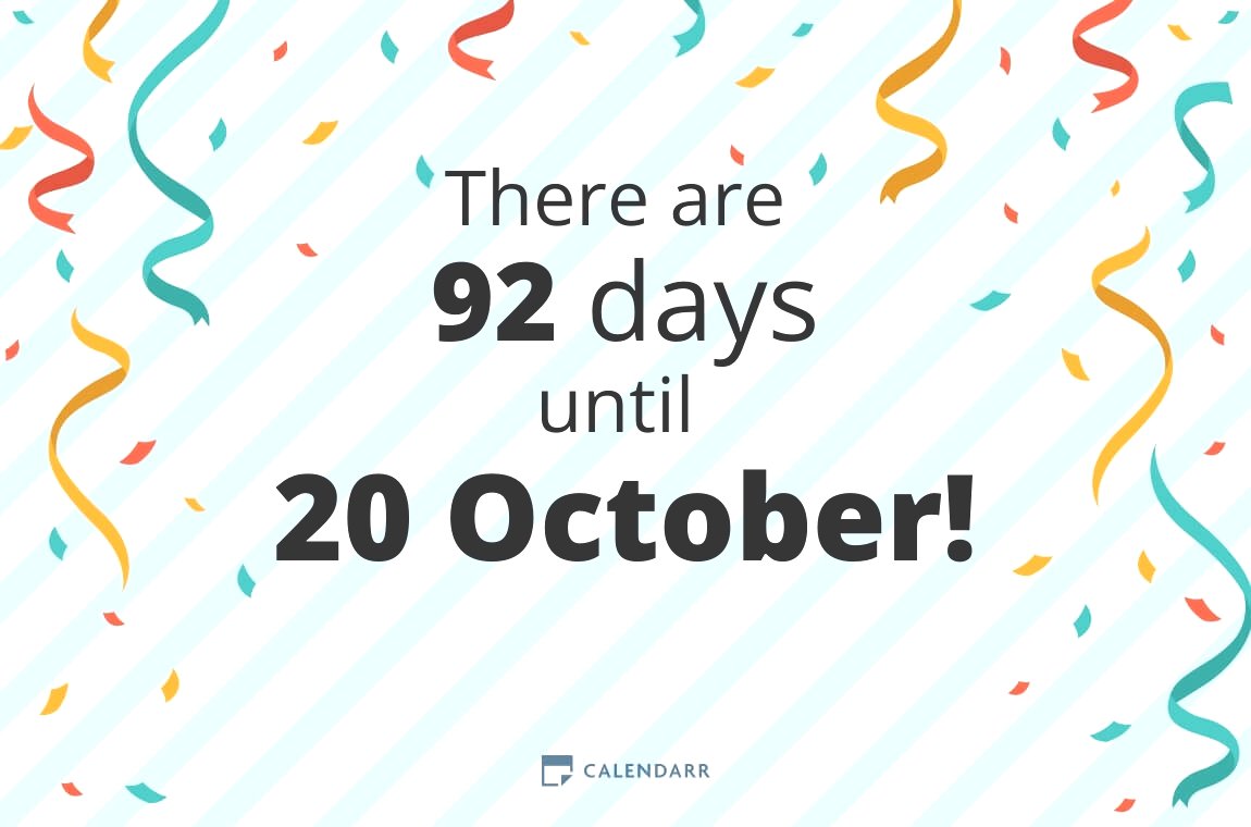 How many days until 20 October Calendarr