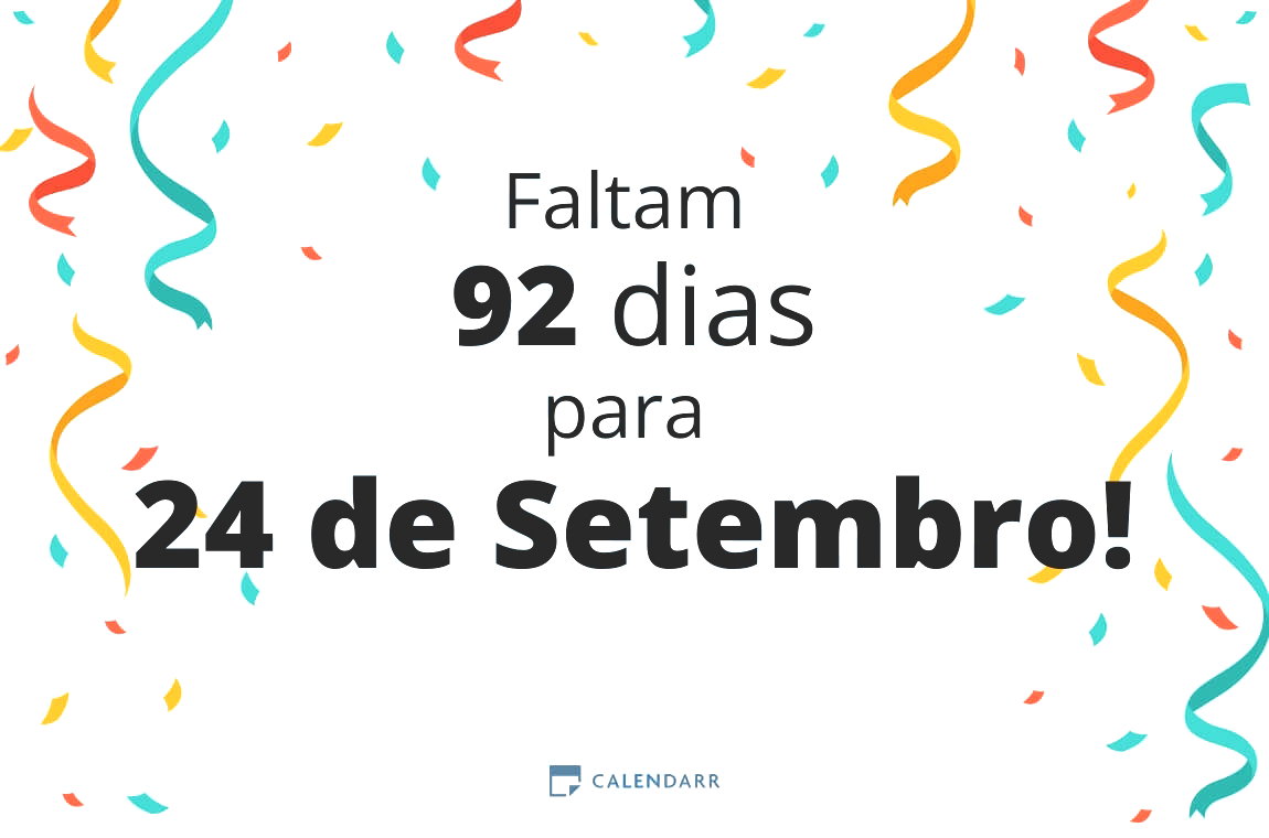 Descobre quantos dias faltam para 24 de Setembro - Calendarr