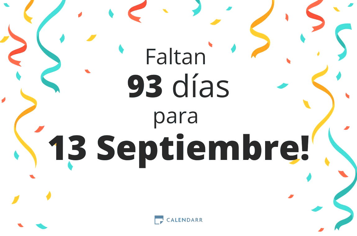 Descubre cuántos días faltan para 13 Septiembre - Calendarr