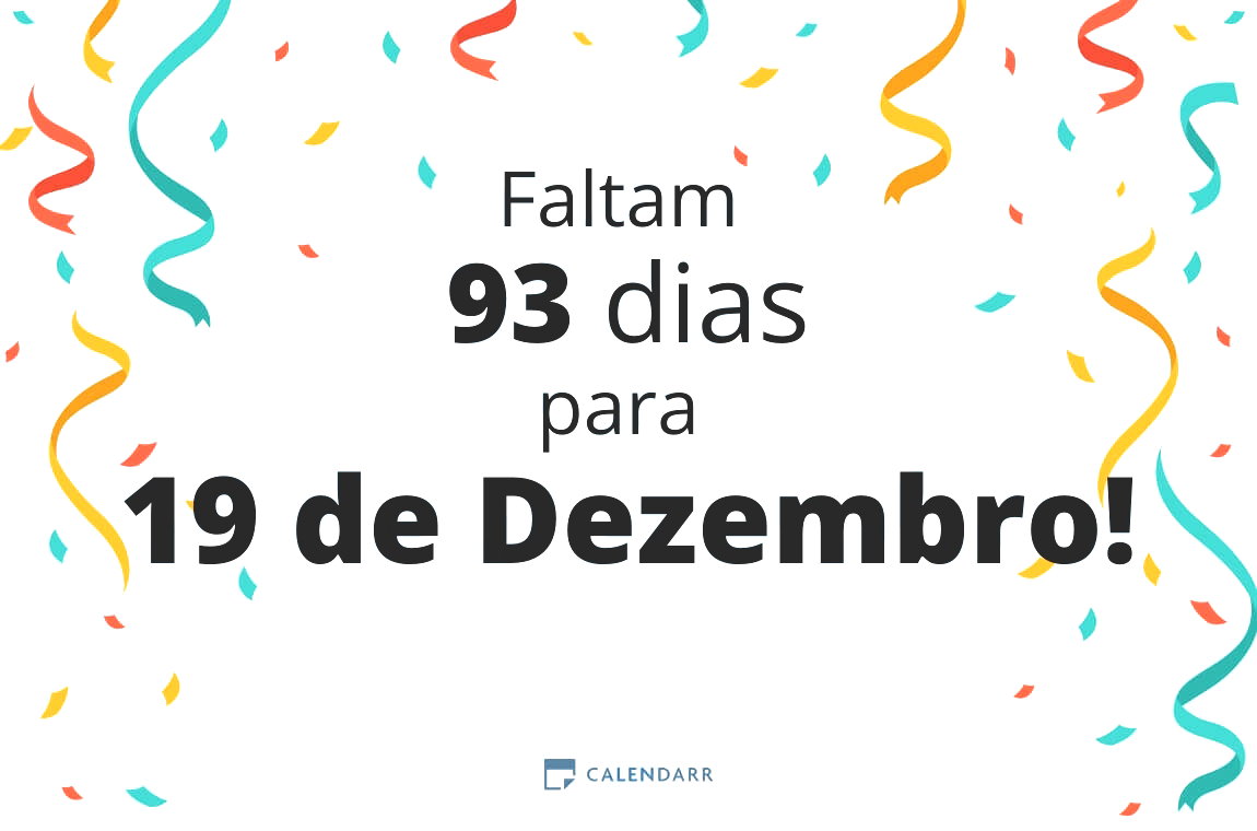 Descubra quantos dias faltam para 19 de Dezembro - Calendarr
