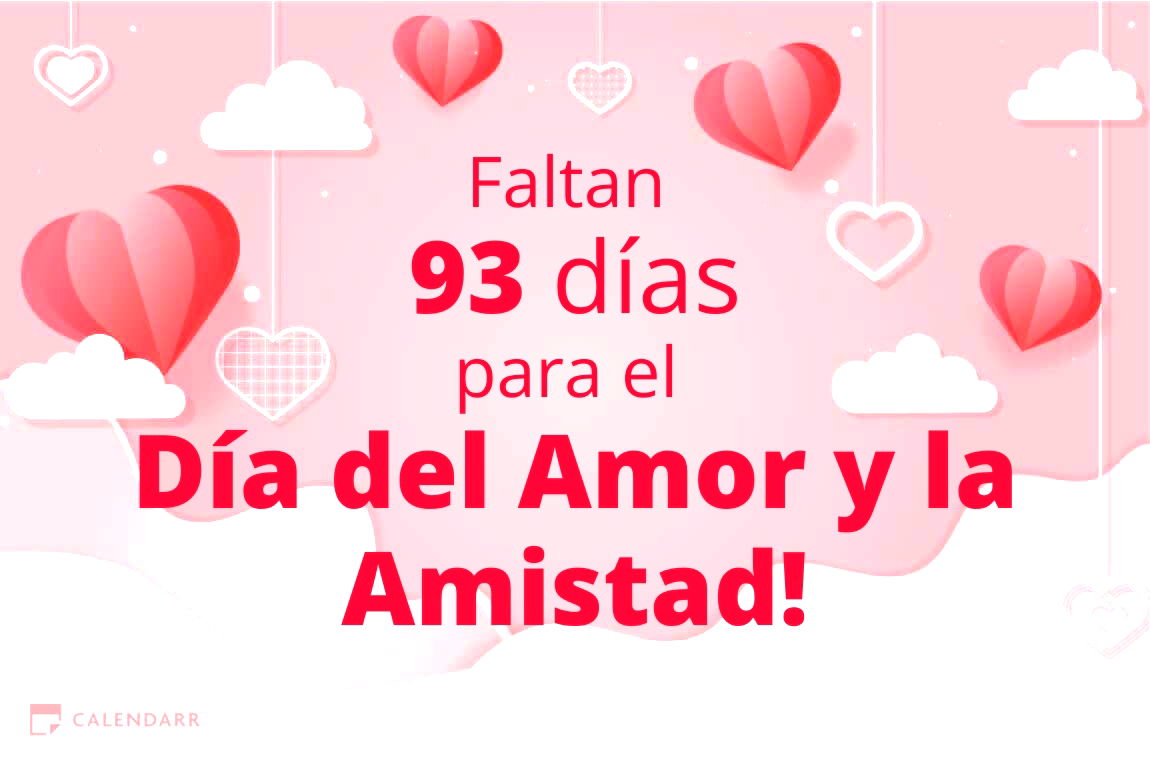 Descubre cuántos días faltan para el Día del Amor y la Amistad - Calendarr