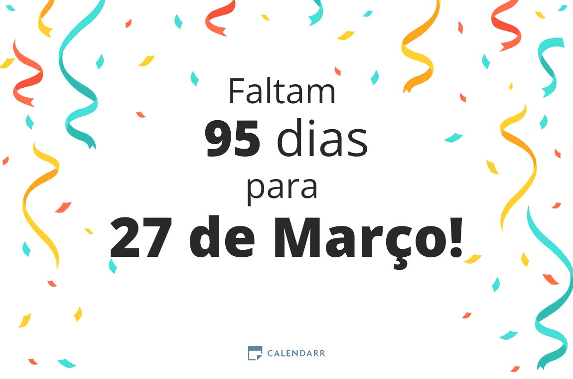 Descubra quantos dias faltam para 27 de Março - Calendarr