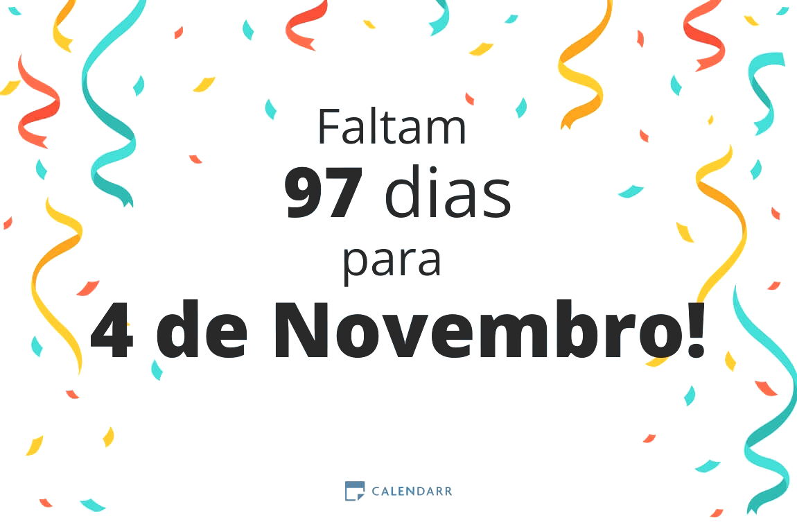 Descubra quantos dias faltam para 4 de Novembro - Calendarr