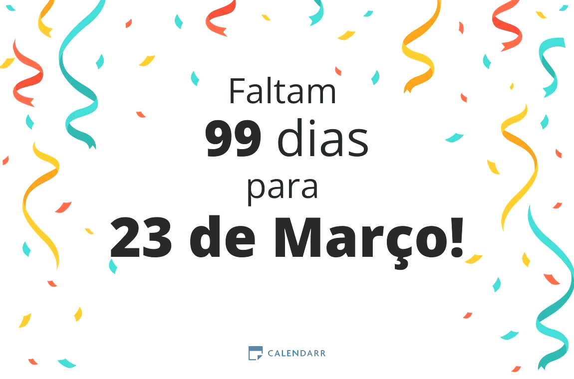 Descobre quantos dias faltam para 23 de Março - Calendarr