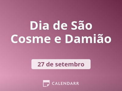 Dia de São Cosme e Damião