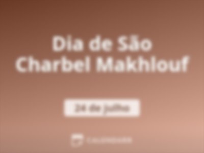 Dia de São Charbel Makhlouf 