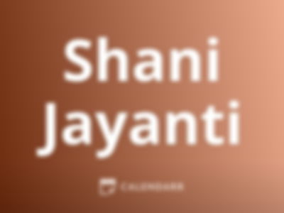 Shani Jayanti