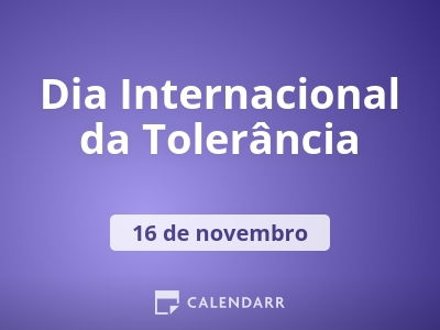Dia Internacional da Tolerância