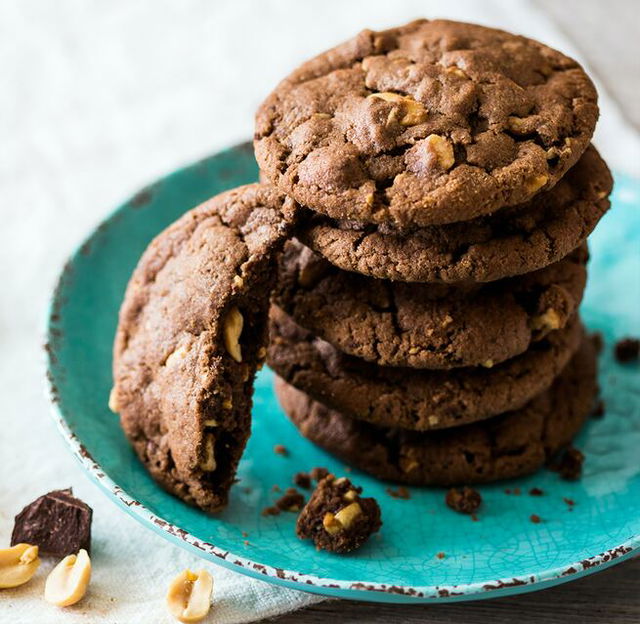 Chocolate cookies on a plate