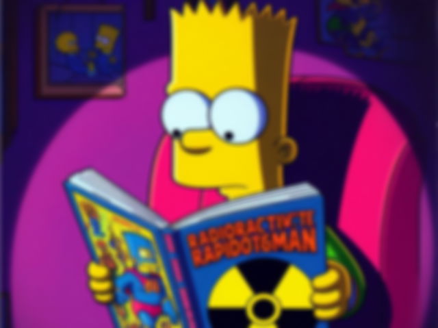 Bart Simpson lendo