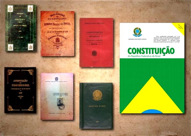 Capas das constituições brasileiras
