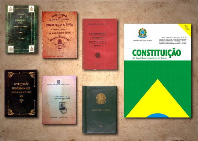Capas das constituições brasileiras