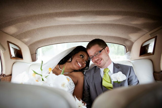 An interracial couple- Black woman and White man