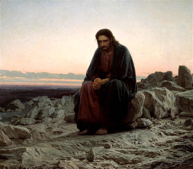 Cristo en el desierto de Ivan Kramskoi