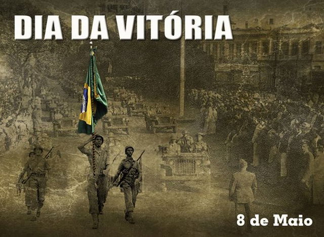 Dia da Vitória cartaz comemorativo