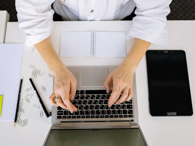 revisor trabalhando no computador