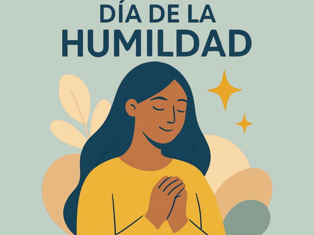 Día de la Humildad: mujer con manos juntas con intención de agradecimiento