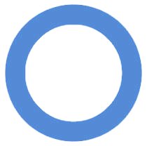 Símbolo da diabetes: círculo azul