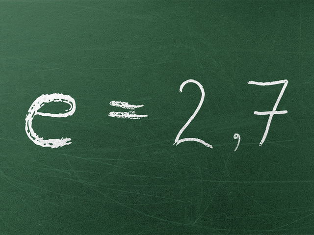 euler number handwritten on chalkboard