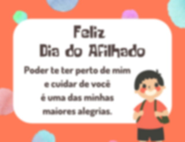 Mensagem de feliz dia do afilhado