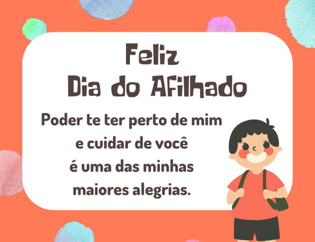 Mensagem de feliz dia do afilhado