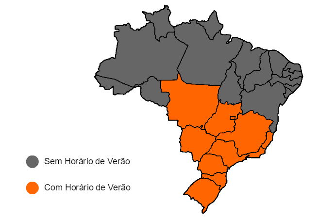 mapa horario verÃ£o