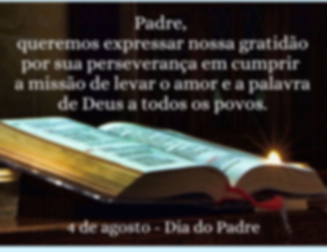 Mensagem homenagem para padre