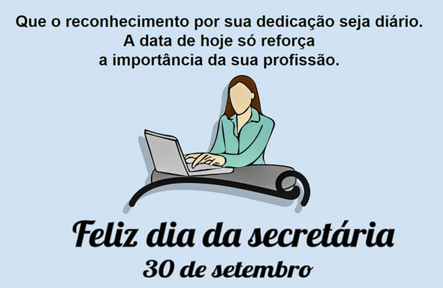 Mensagem de feliz dia da secretaria