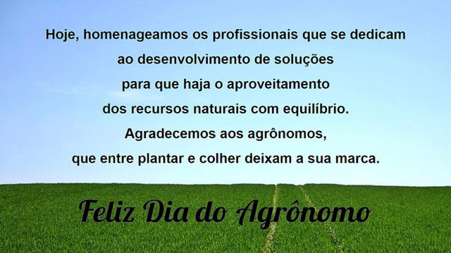 mensagem de feliz dia do agrônomo