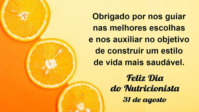 Feliz dia do nutricionista