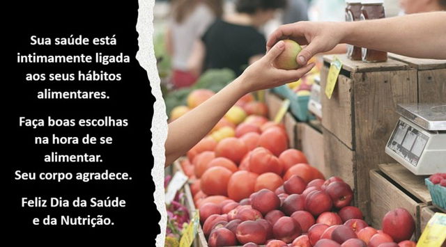 Mensagem dia da saúde e nutrição