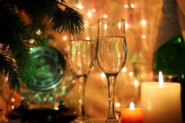 Copas para hacer el brindis tradicional de Año Nuevo