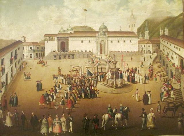 plaza principal de Quito a finales del siglo XVIII