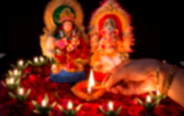 People worship Goddess Lakshmi and Lord Ganesha on Dhanteras.